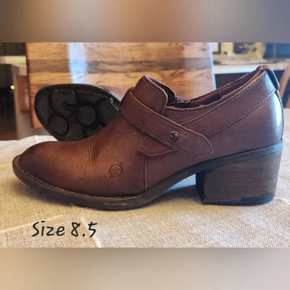 Born Womens Brown Leather Shoes - Picture 2 of 4